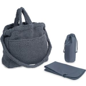 achetez Sac à langer Teddy storm grey gris Jollein au meilleur prix en promo