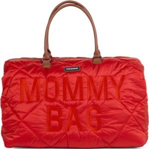 achetez Sac à langer à anses Mommy bag matelassé rouge Childhome au meilleur prix en promo