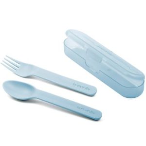 achetez Set de 2 couverts Into the forest bleu Suavinex au meilleur prix en promo