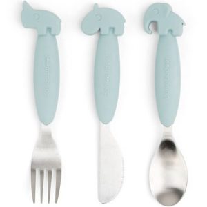 achetez Set de 3 couverts Easy-grip Deer friends Bleu Done by Deer au meilleur prix en promo