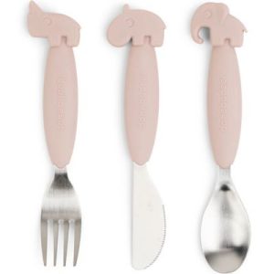 achetez Set de 3 couverts Easy-grip Deer friends Rose Done by Deer au meilleur prix en promo