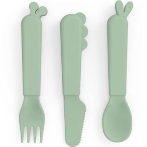 achetez Set de 3 couverts Kiddish Deer friends Vert Done by Deer au meilleur prix en promo