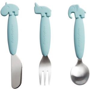 achetez Set de 3 couverts Yummy Plus bleu Done by Deer au meilleur prix en promo