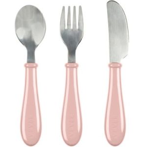 achetez Set de 3 couverts bébé old pink Béaba au meilleur prix en promo