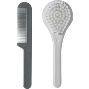 achetez Set de coiffure peigne et brosse vert sauge Luma Babycare au meilleur prix en promo