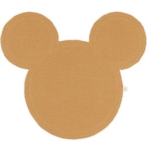 achetez Set de table Mickey en lin caramel et doré Cotton&Sweets au meilleur prix en promo