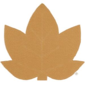 achetez Set de table feuille en lin caramel et doré Cotton&Sweets au meilleur prix en promo