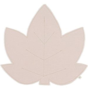 achetez Set de table feuille en lin rose poudré et doré Cotton&Sweets au meilleur prix en promo