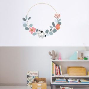achetez Sticker Grande couronne fleur Jill (80 x 80 cm) Mimi'lou au meilleur prix en promo