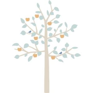 achetez Sticker géant arbre Big Apple Tree bébé bleu (180 cm) Mimi'lou au meilleur prix en promo