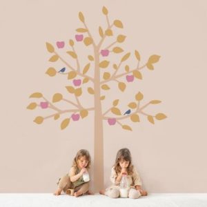 achetez Sticker géant arbre Big Apple Tree moutarde (180 cm) Mimi'lou au meilleur prix en promo