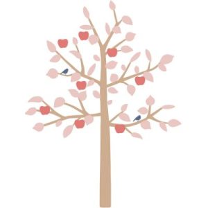 achetez Sticker géant arbre Big Apple Tree rose (180 cm) Mimi'lou au meilleur prix en promo