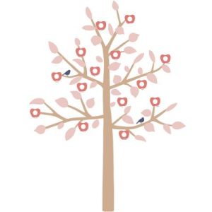 achetez Sticker géant arbre généalogique Family Tree rose (180 cm) Mimi'lou au meilleur prix en promo