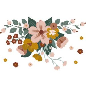 achetez Sticker mural Bouquet de fleurs (70 x 44 cm) Lilipinso au meilleur prix en promo