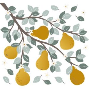 achetez Sticker mural Poires sur branche (54 x 50 cm) Lilipinso au meilleur prix en promo