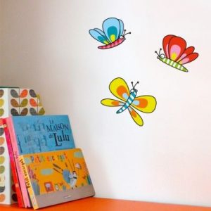 achetez Stickers 3 papillons bleu