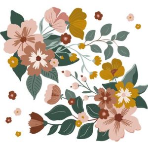 achetez Stickers muraux Blooming Bouquets (70 x 64 cm) Lilipinso au meilleur prix en promo
