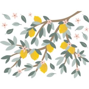 achetez Stickers muraux Citrons sur branche (64 x 48 cm) Lilipinso au meilleur prix en promo