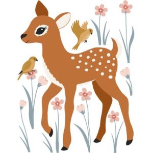 achetez Stickers muraux Jeune cerf (50 x 64 cm) Lilipinso au meilleur prix en promo