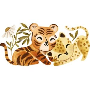 achetez Stickers muraux Tigre et léopard (70 x 34 cm) Lilipinso au meilleur prix en promo