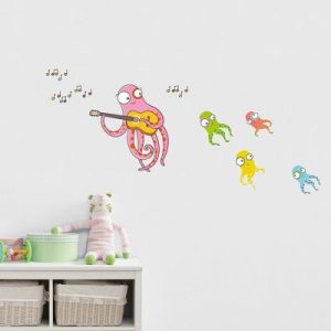 achetez Stickers muraux musique un air de poulpe Série-Golo au meilleur prix en promo