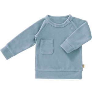 achetez Sweat de pyjama en velours bio Blue fog (0-3 mois : 50 à 60 cm) Fresk au meilleur prix en promo