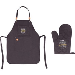achetez Tablier de cuisine et manique Il n'y a pas de meilleur chef que papa Mr. Wonderful au meilleur prix en promo