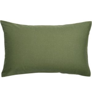 achetez Taie d'oreiller en coton bio kaki (40 x 60 cm) Kadolis au meilleur prix en promo