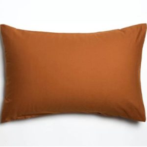 achetez Taie d'oreiller en coton bio noisette (40 x 60 cm) Kadolis au meilleur prix en promo