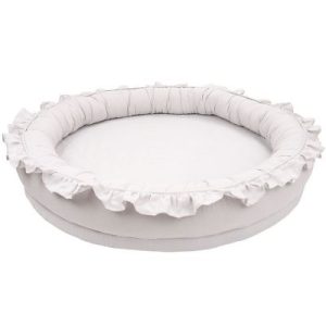 achetez Tapis de jeu cocon à volants gris Pure nature Cotton&Sweets au meilleur prix en promo