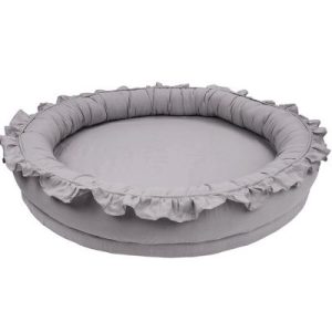 achetez Tapis de jeu cocon à volants gris requin Pure nature Cotton&Sweets au meilleur prix en promo