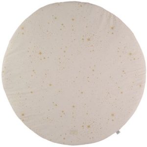 achetez Tapis de jeu rond Full Moon coton bio Gold stella Dream pink (105 cm) Nobodinoz au meilleur prix en promo