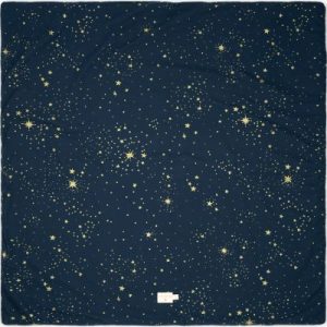 achetez Tapis de parc Colorado coton bio Gold stella Night blue (100 x 100 cm) Nobodinoz au meilleur prix en promo
