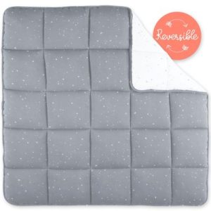 achetez Tapis de parc réversible étoiles Stary frost gris (100 x 100 cm) Bemini au meilleur prix en promo