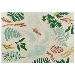 achetez Tapis lavable Botanic Plants sur fond écru (140 x 200 cm) Lorena Canals au meilleur prix en promo