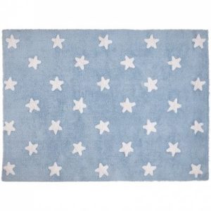 achetez Tapis lavable Etoiles bleu (120 x 160 cm) Lorena Canals au meilleur prix en promo