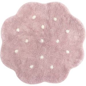 achetez Tapis lavable en coton naturel Mini Biscuit vintage nude (90 x 90 cm) Lorena Canals au meilleur prix en promo