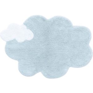 achetez Tapis lavable en coton naturel nuage Mini Dream bleu clair (70 x 100 cm) Lorena Canals au meilleur prix en promo