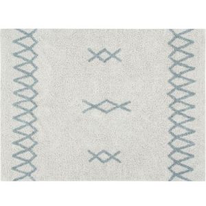 achetez Tapis rectangulaire Atlas écru et bleu (120 x 160 cm) Lorena Canals au meilleur prix en promo