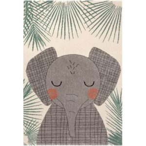 achetez Tapis rectangulaire éléphant Junko (120 x 170 cm) Nattiot au meilleur prix en promo