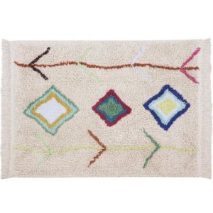 achetez Tapis rectangulaire lavable en coton naturel Mini Kaarol (70 x 100 cm) Lorena Canals au meilleur prix en promo