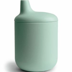 achetez Tasse à bec en silicone Cambridge Blue Mushie au meilleur prix en promo