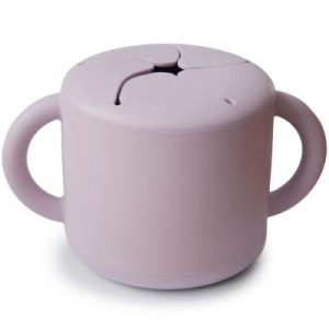 achetez Tasse à goûter Snack cup Soft lilac Mushie au meilleur prix en promo