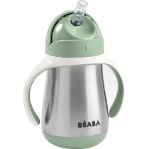 achetez Tasse à paille en inox vert sauge (250 ml) Béaba au meilleur prix en promo