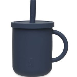 achetez Tasse à paille en silicone Jeans Blue Jollein au meilleur prix en promo