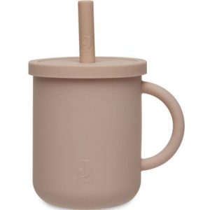achetez Tasse à paille en silicone Pale Pink Jollein au meilleur prix en promo