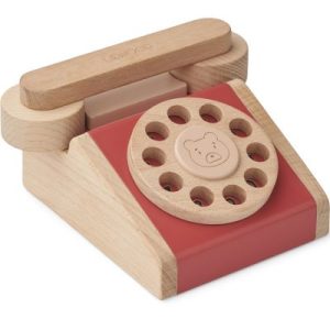 achetez Téléphone en bois Selma Apple red pale tuscany rose Liewood au meilleur prix en promo