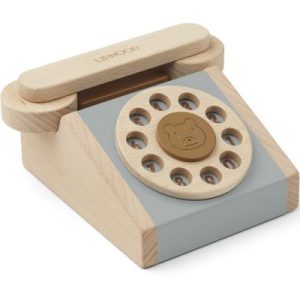 achetez Téléphone en bois Selma Blue fog multi mix Liewood au meilleur prix en promo