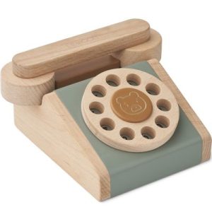 achetez Téléphone en bois Selma Faune green golden caramel mix Liewood au meilleur prix en promo