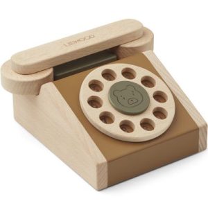 achetez Téléphone en bois Selma Golden caramel multi mix Liewood au meilleur prix en promo